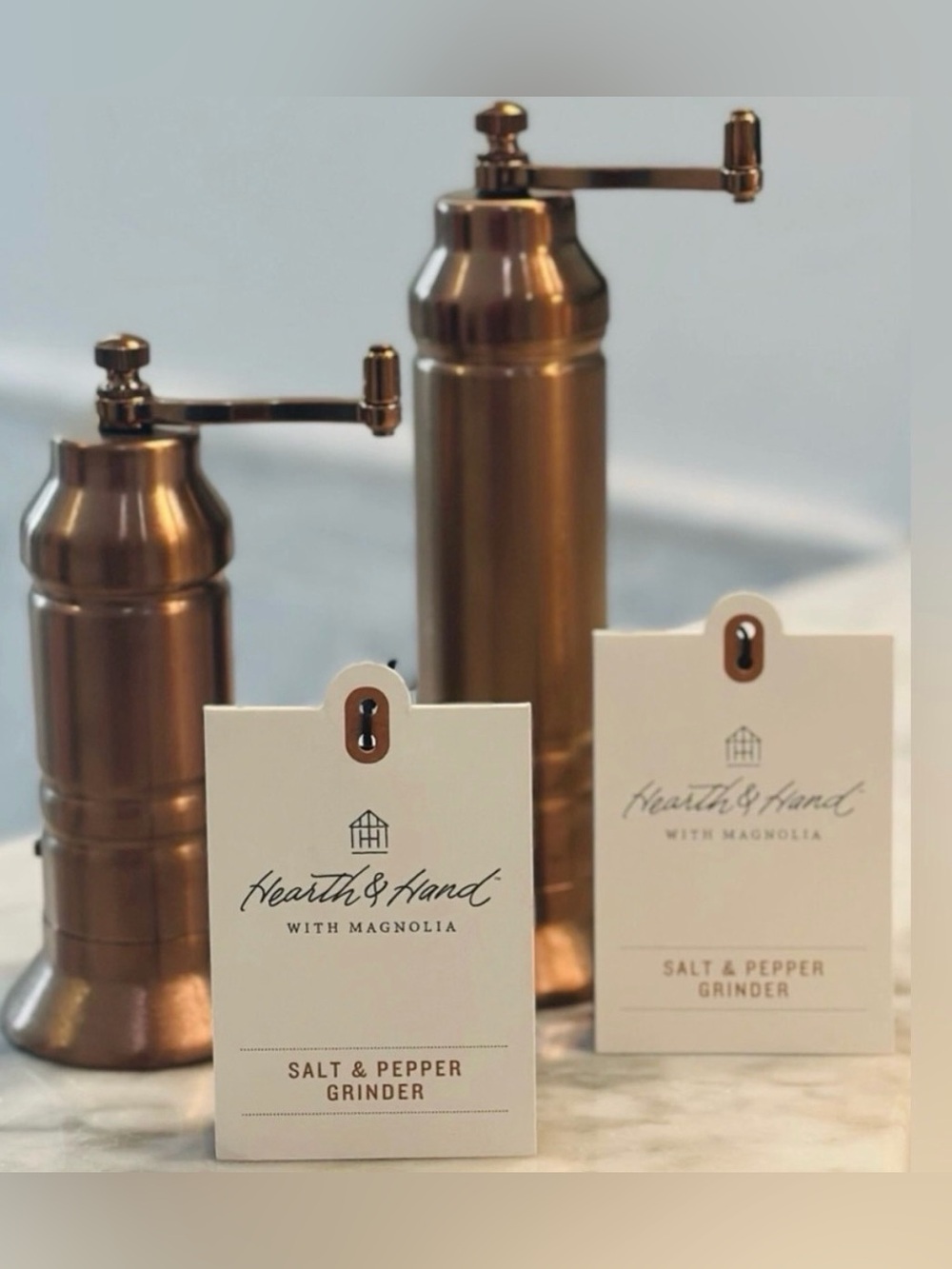 Hearth & Hand Magnolia copper salt & pepper grinders - Picture 2 of 8